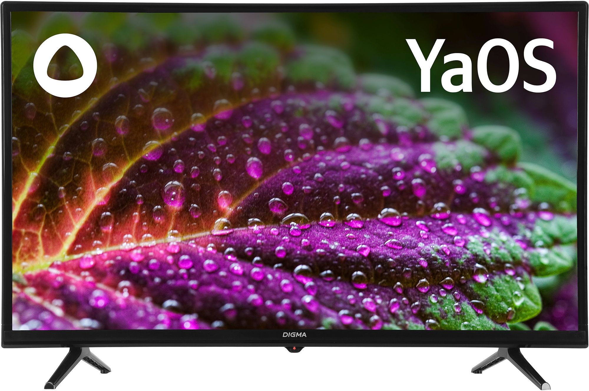 DigmaТелевизорDM-LED32SBB35,SmartTV,YaOSсАлисой,Yandex,Dolby,голосовоеуправление,диагональ32"FullHD,черный