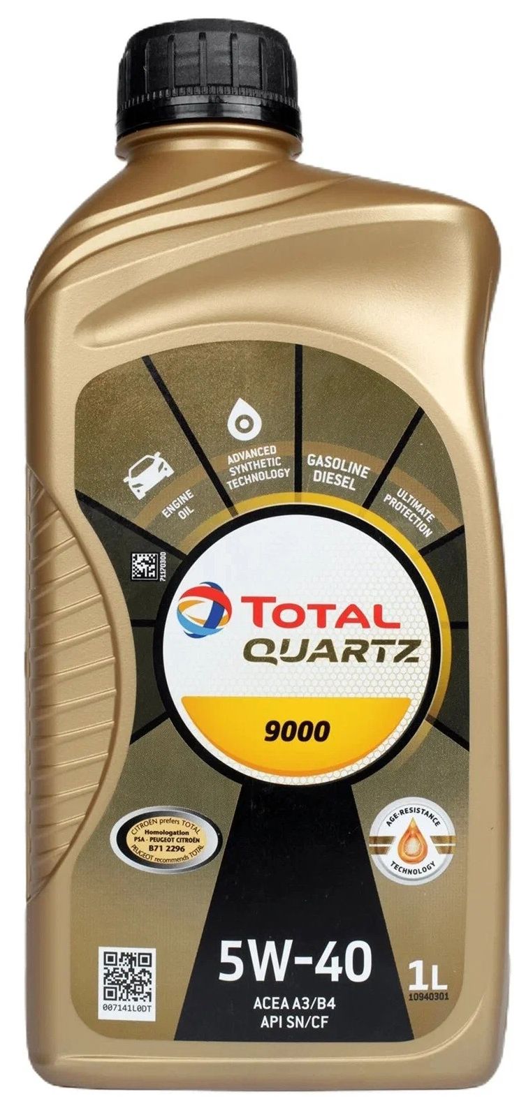 МасломоторноеTotalQUARTZ90005W-40Масломоторное,Синтетическое,1л