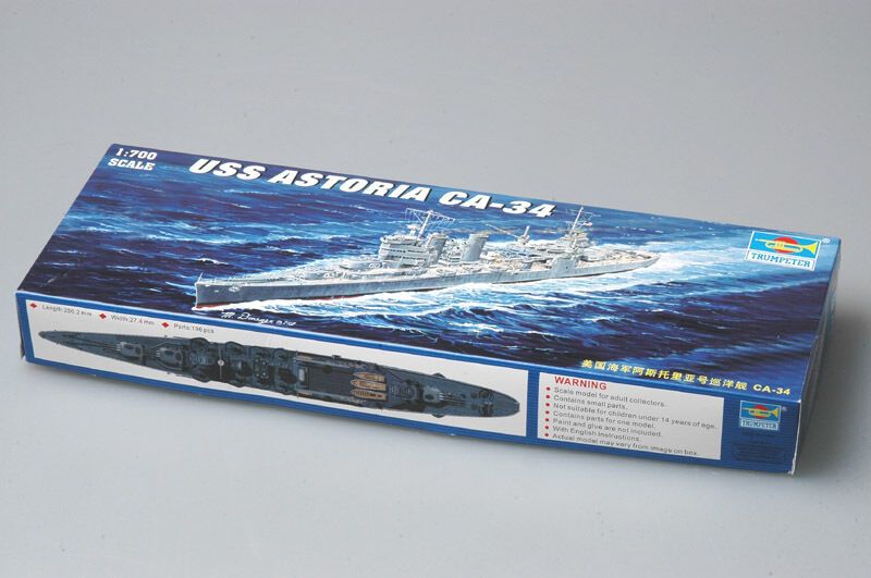 Trumpeter 1/700 05743 USS Астория CA-34 1942Корабль