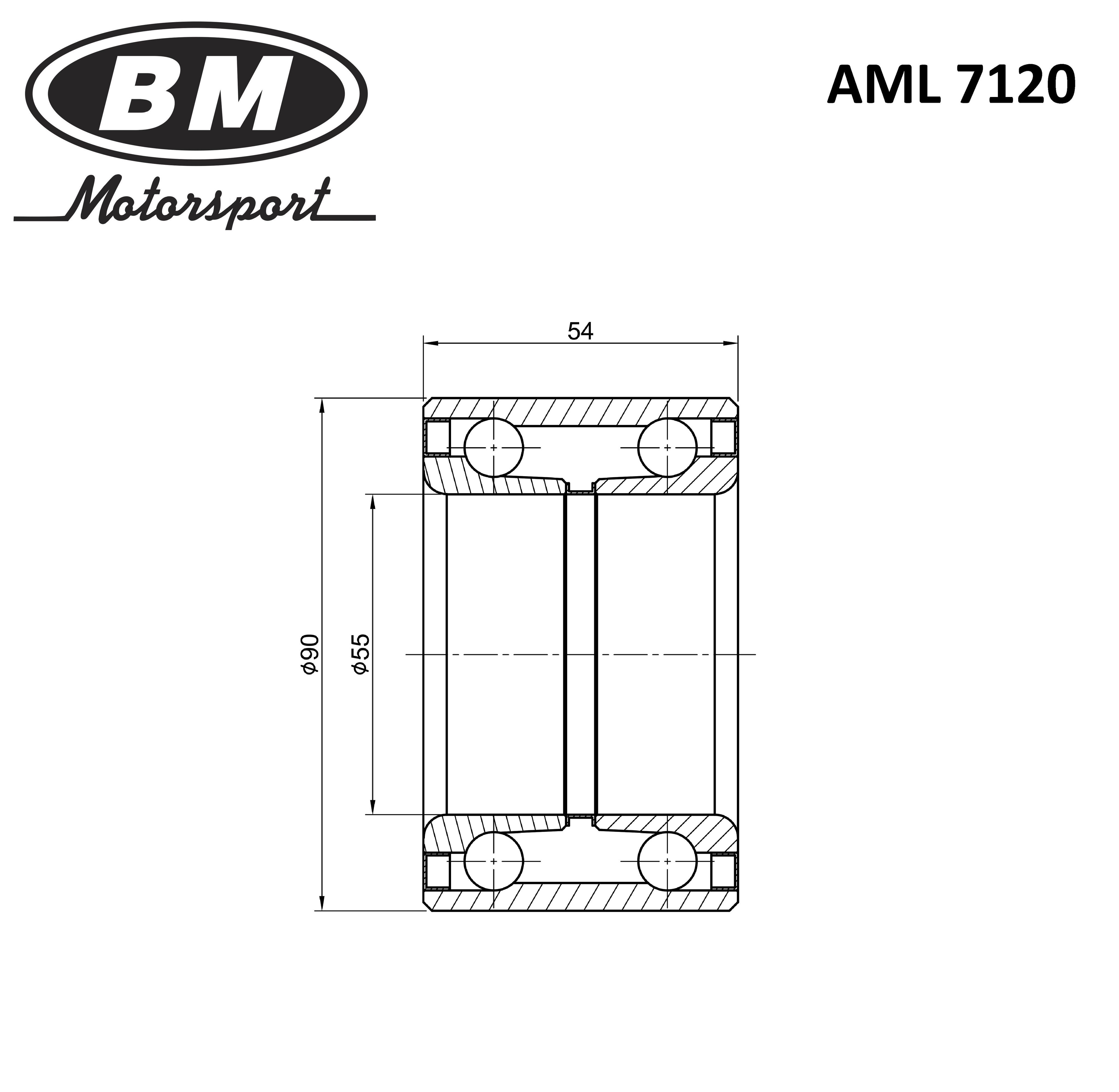 Bm-motorsportПодшипникступицы,арт.AML7120,1шт.