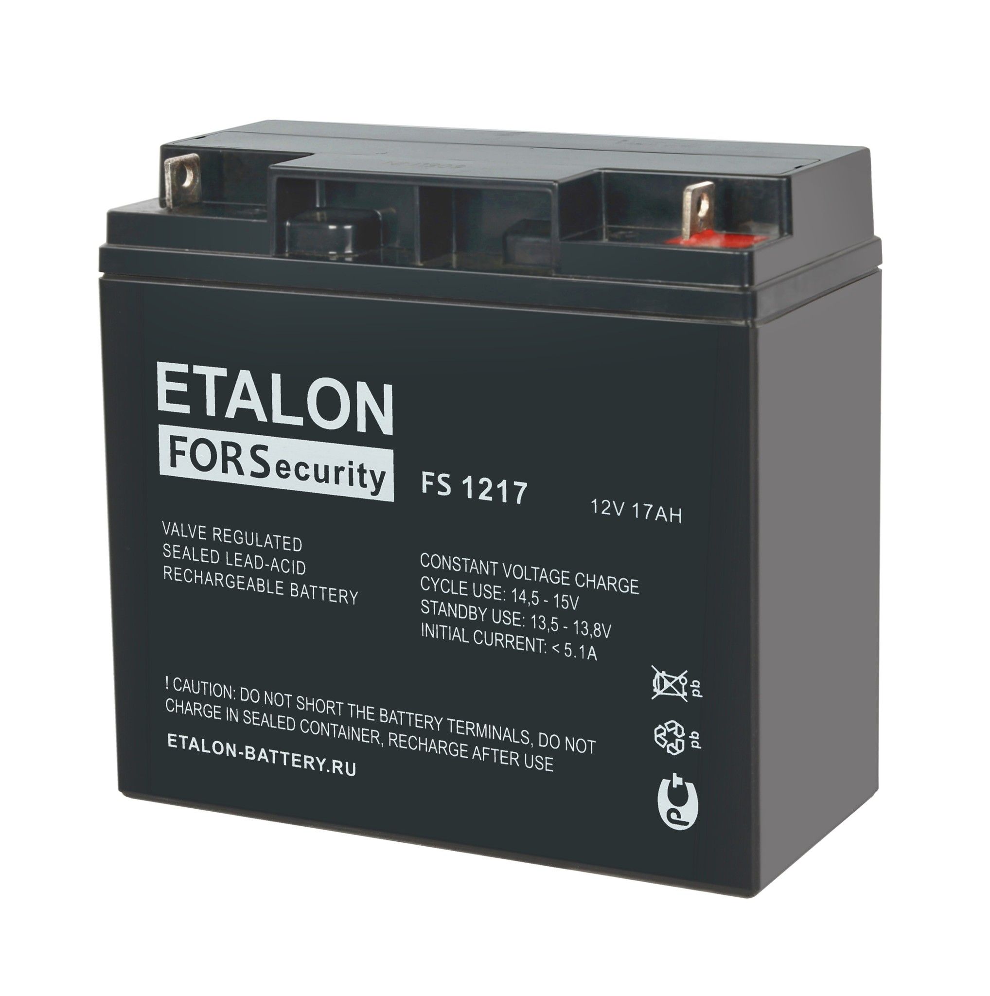 Аккумулятор ETALON FS 1217 12В 17Ач (12V 17Ah)