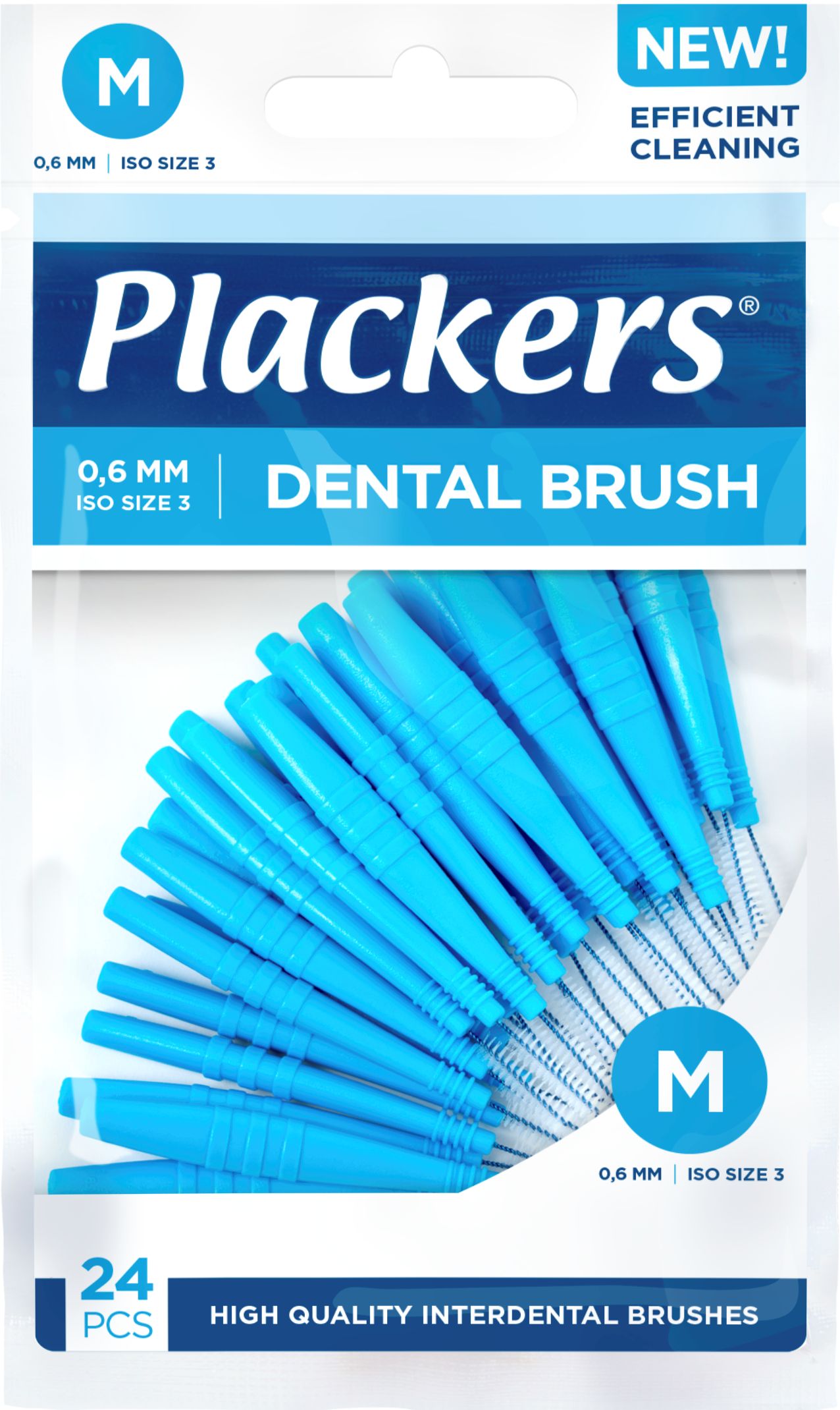 Межзубные ёршики Plackers Dental Brush M, 0,6 мм. (24 шт.)