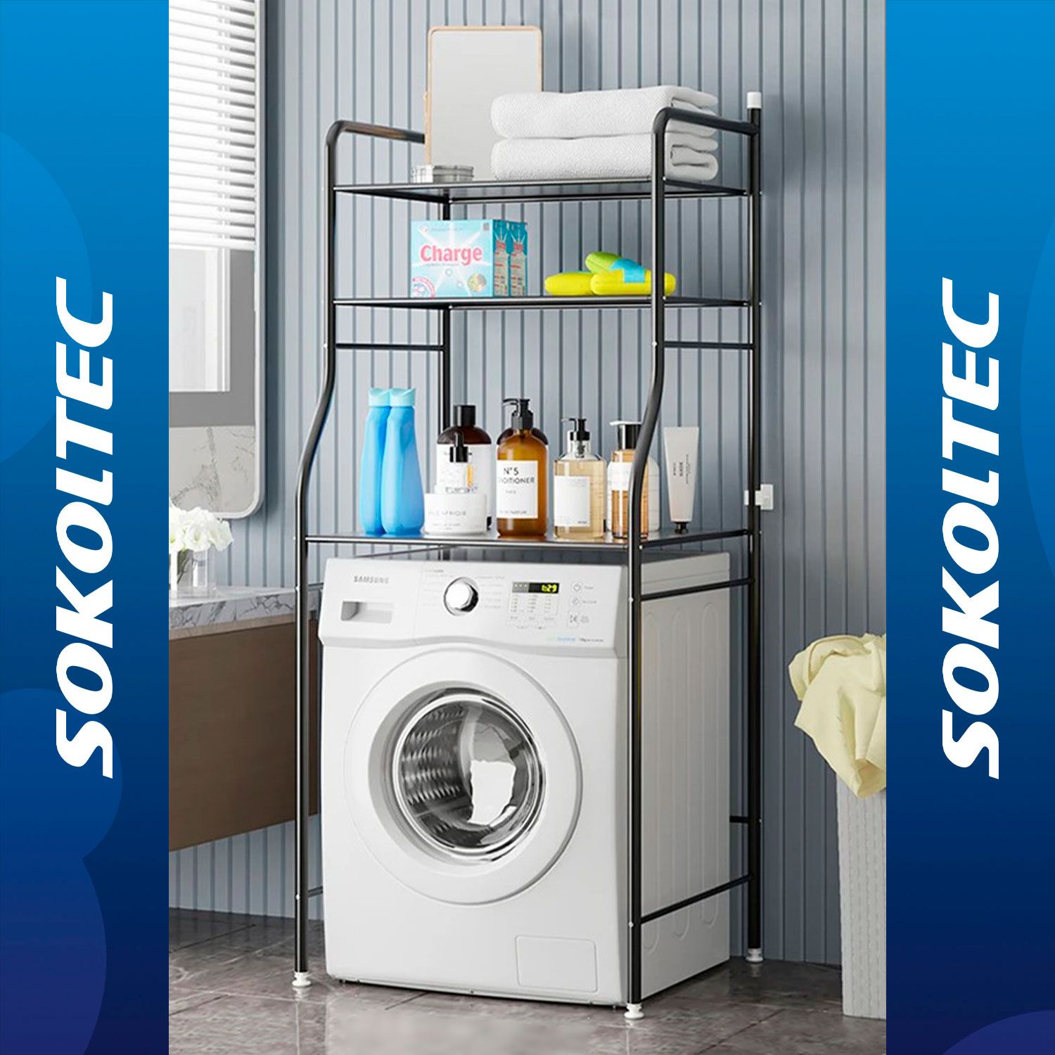 Стеллаж для ванной _HW47885_SOKOLTEC_WH, 65х25х154 см, SOKOLTEC купить c доставкой на OZON по низкой цене (247347327)