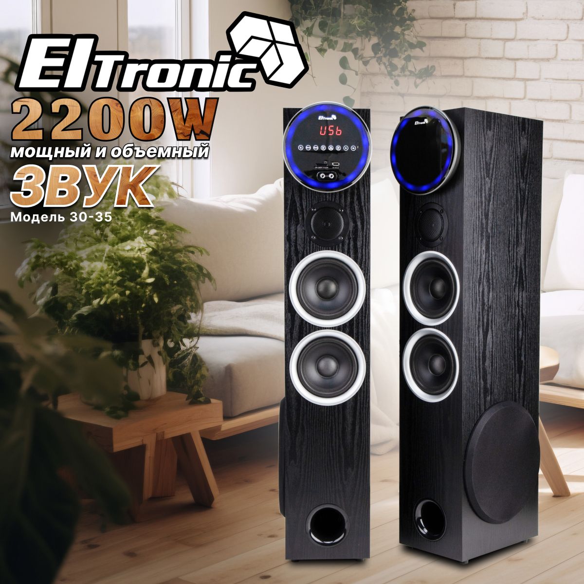 Акустическая система Eltronic 30-35 HOME SOUND, черный - купить по низким  ценам в интернет-магазине OZON (1567868657)