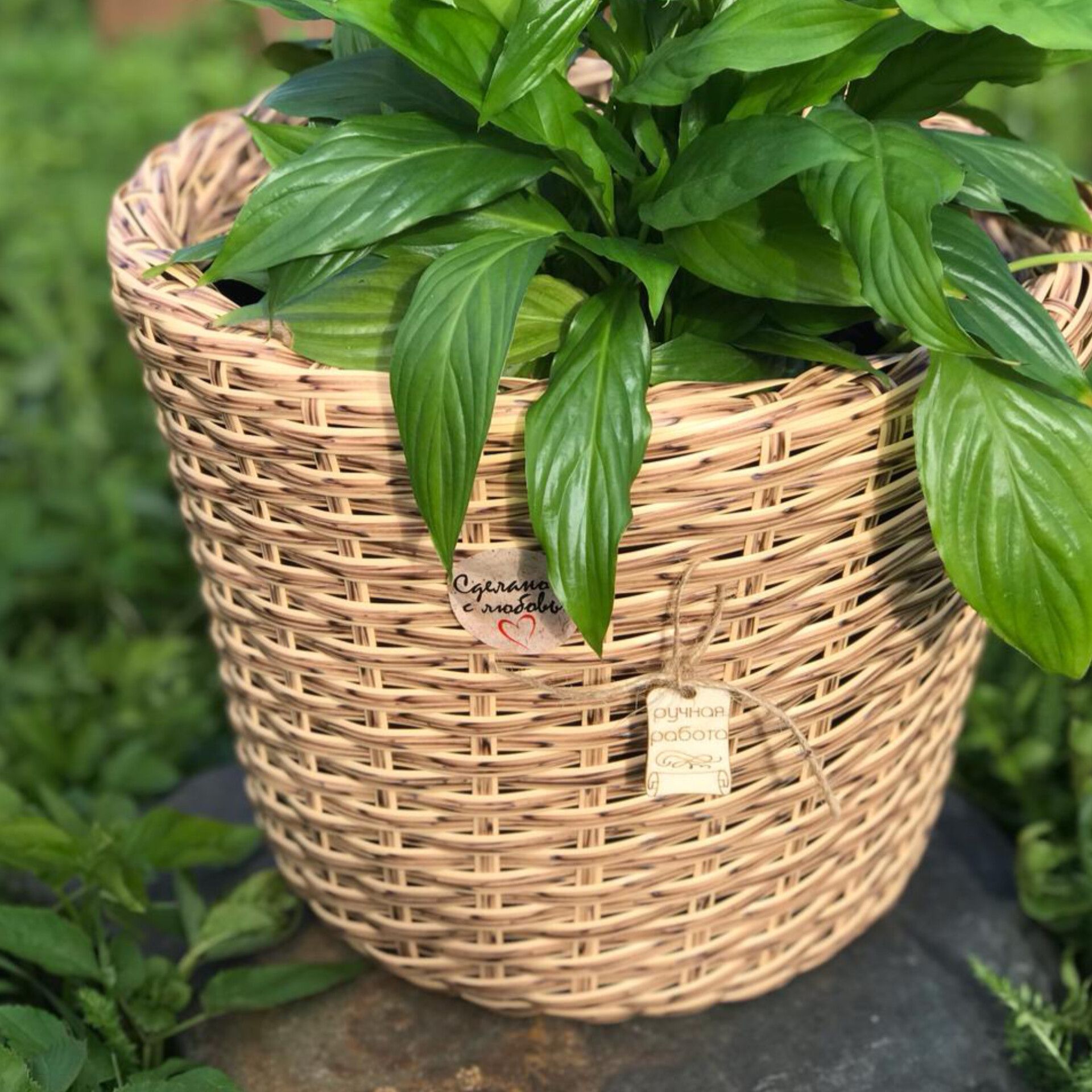 Кашпо из ротанга