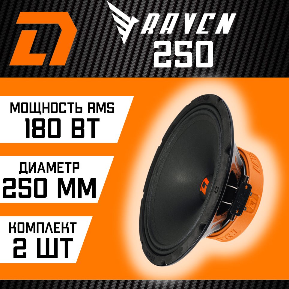 DLAudioКолонкидляавтомобиляRaven_25см(10дюйм.)_270_232,25см(10дюйм.)