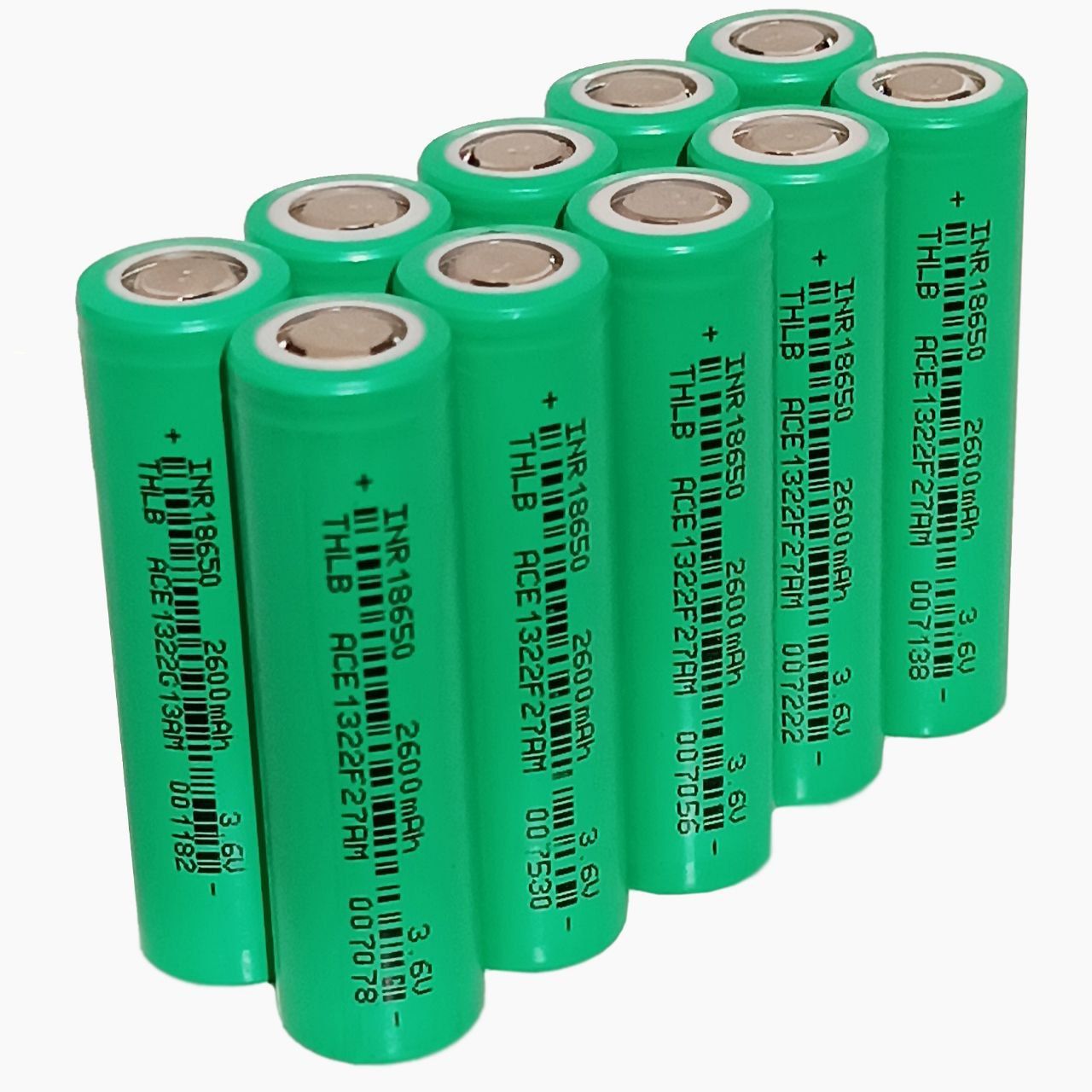 АккумуляторTHLBINR18650Li-ionвысокотоковый,емкость2600mAh3.6V10шт.