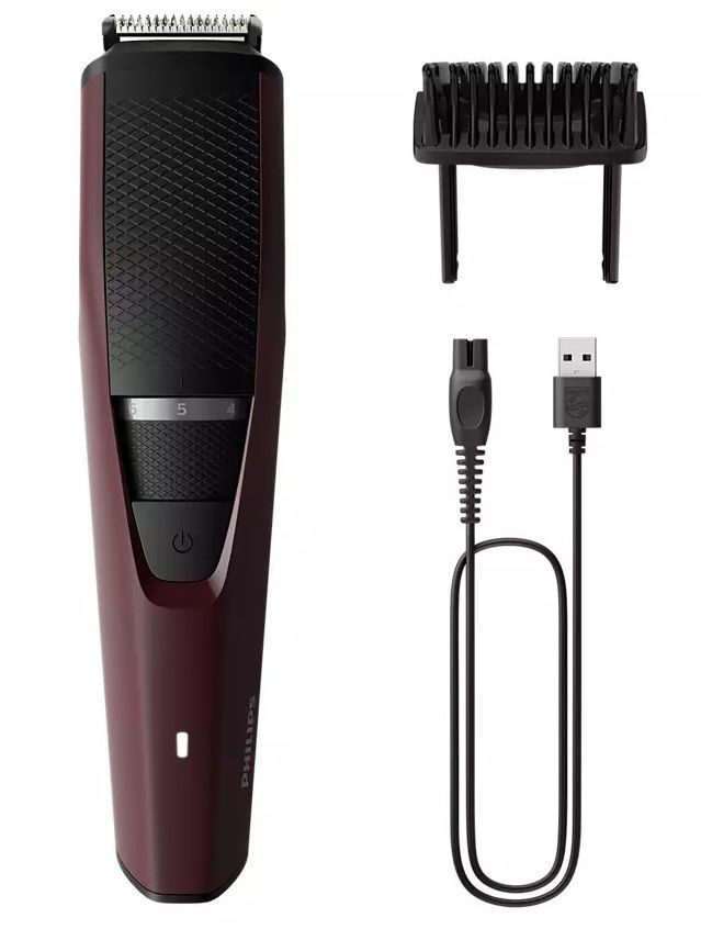 Триммер для лица и тела Philips BT3301/30 темно-бордовый