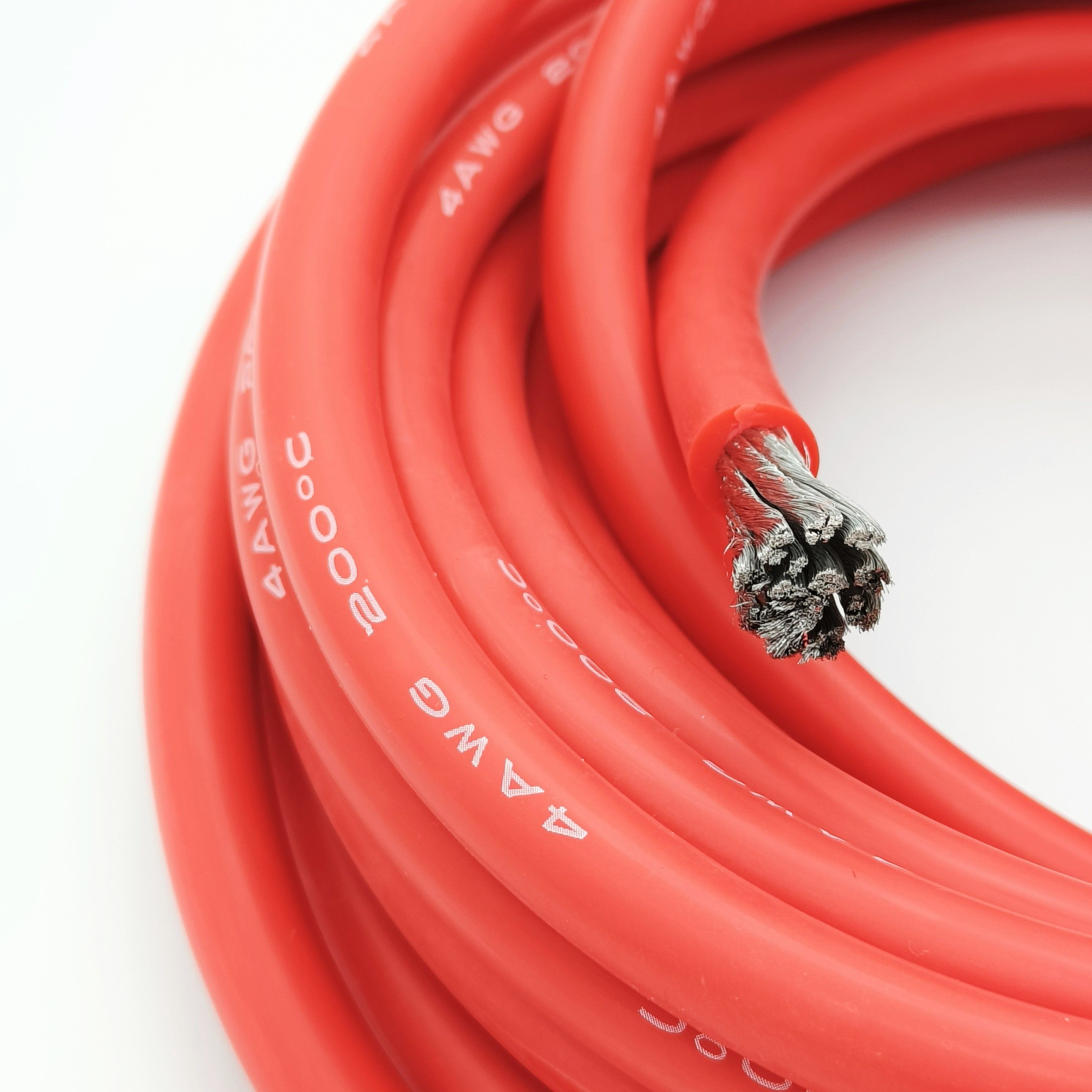 Проводсиликоновыйсиловой4AWG25кв.мм,лужёнаямедь5000*0.08мм,красный,1метр