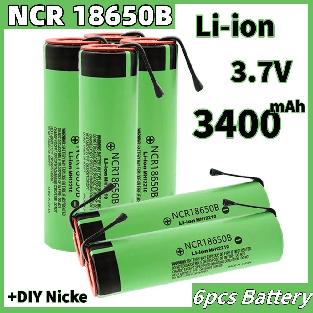 НовыйNCR18650B3400mAh3.7VЗаряженныйлитий-ионныйаккумулятор3.7V18650