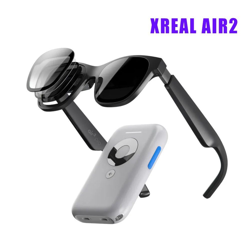 XREAL Air 2 AR-очки and Beam Bundle,Носимый дисплей с диагональю до 330 дюймов и комфортом в течение всего дня, 72 г 1080P, Steam Deck ,iOS,Android,PC