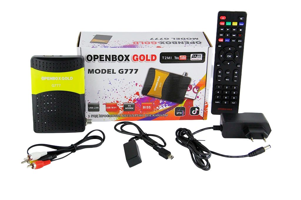 Цифровой спутниковый Ресивер HD OPENBOX G777 DVB-S/S2 /T2-MI слот для карты, USB поддержка 3G модема