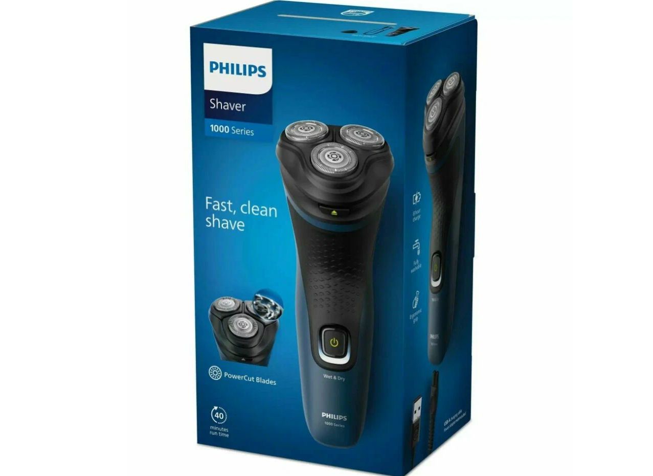 Philips Электробритва S1151/00, синий, черный