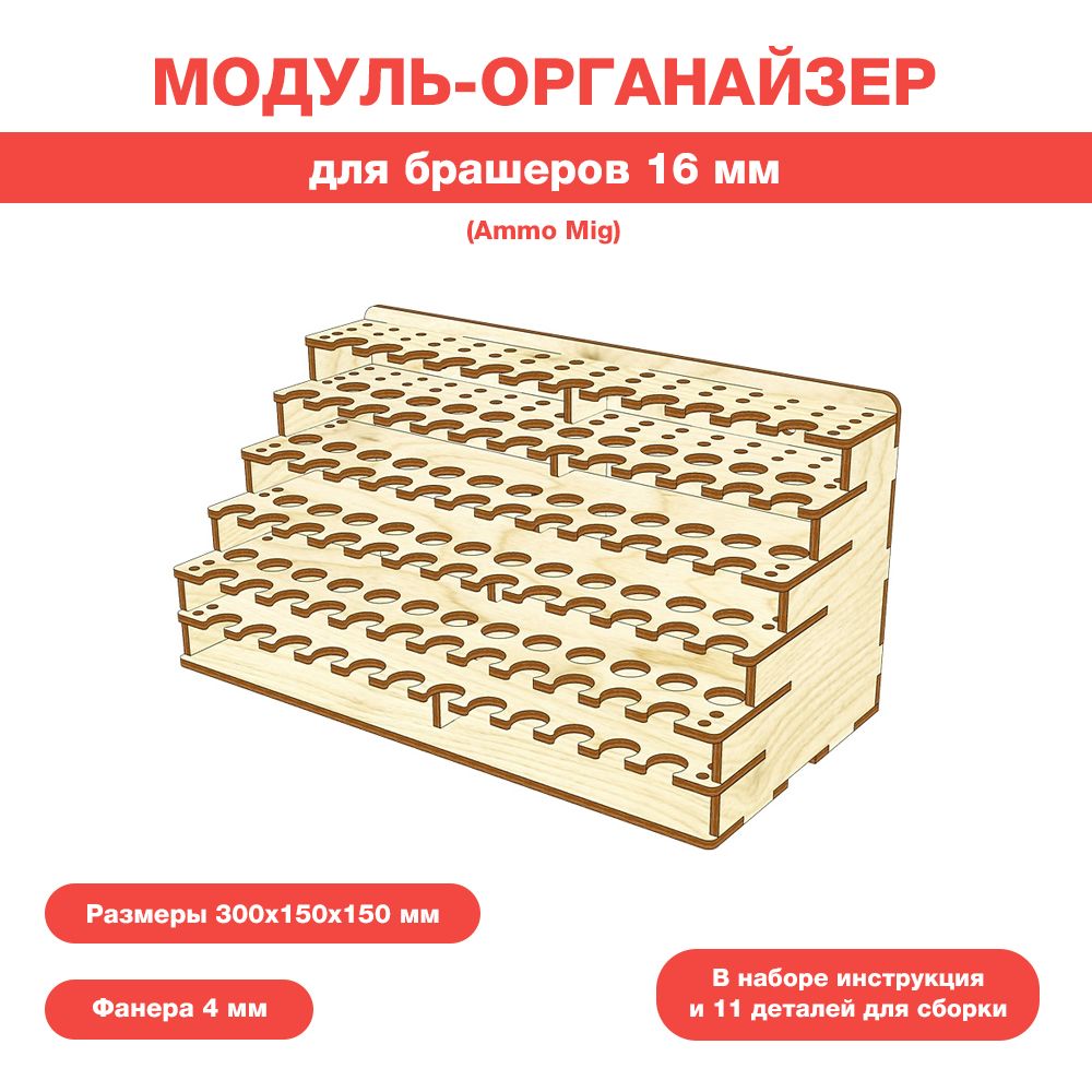 Модуль-органайзердлябрашеровAmmoMig16мм