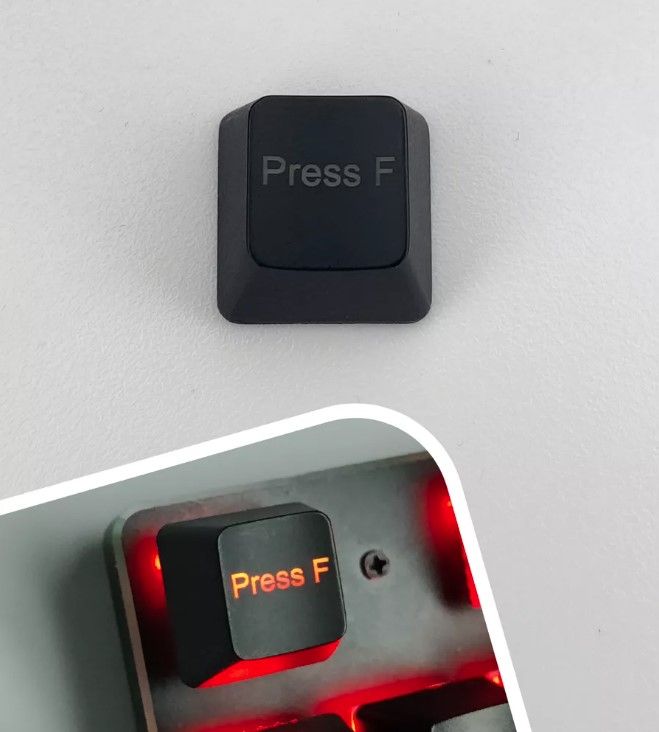 Кейкап для механической клавиатуры, keycap, кнопка с рисунком Press F