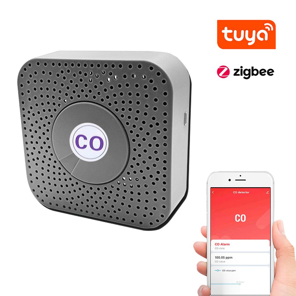 Tuya ZigBee Детектор CO Портативный тестер угарного газа Многофункциональный