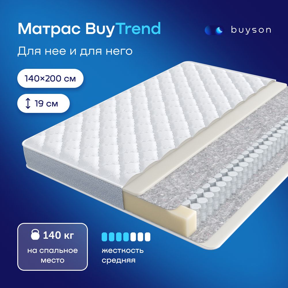 МатрасbuysonBuyTrend,независимыепружины,140х200см