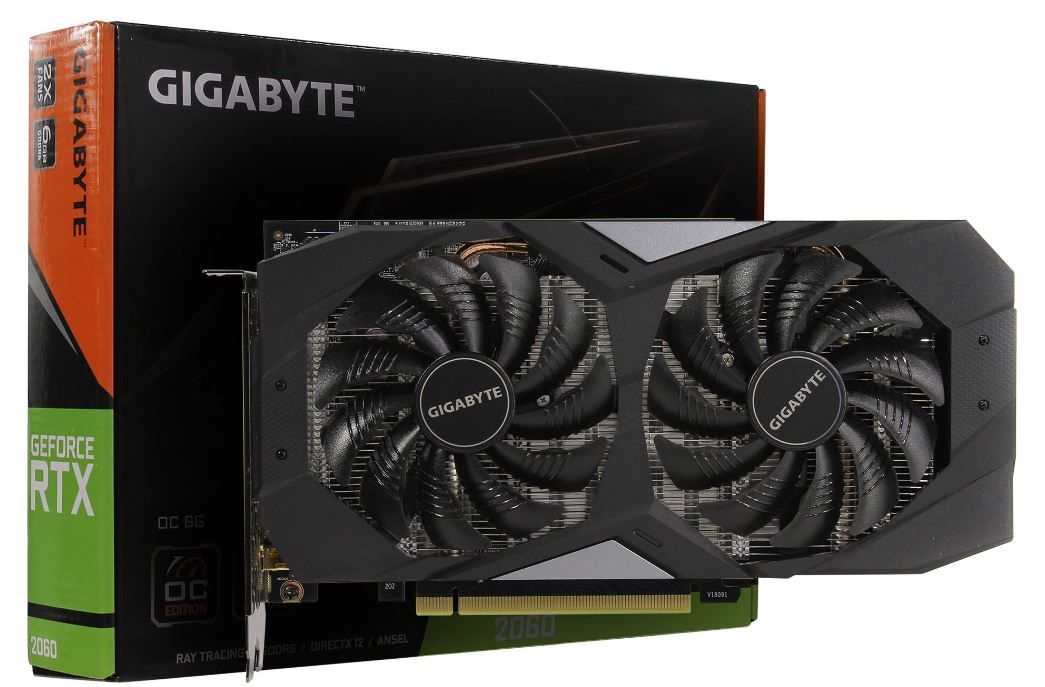 GigabyteВидеокартаGeForceRTX2060RTX2060OC6G6ГБ(GV-N2060OC-6GD)