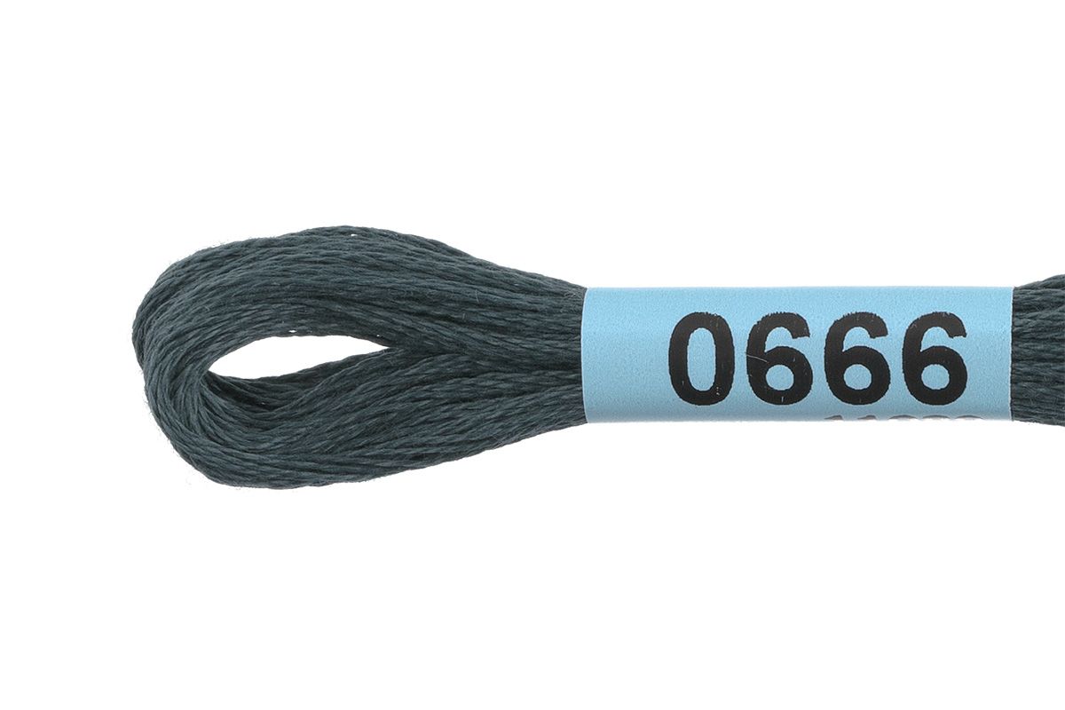 Мулине GAMMA нитки для вышивания 4 шт. по 8 м., 0666 темно-серый