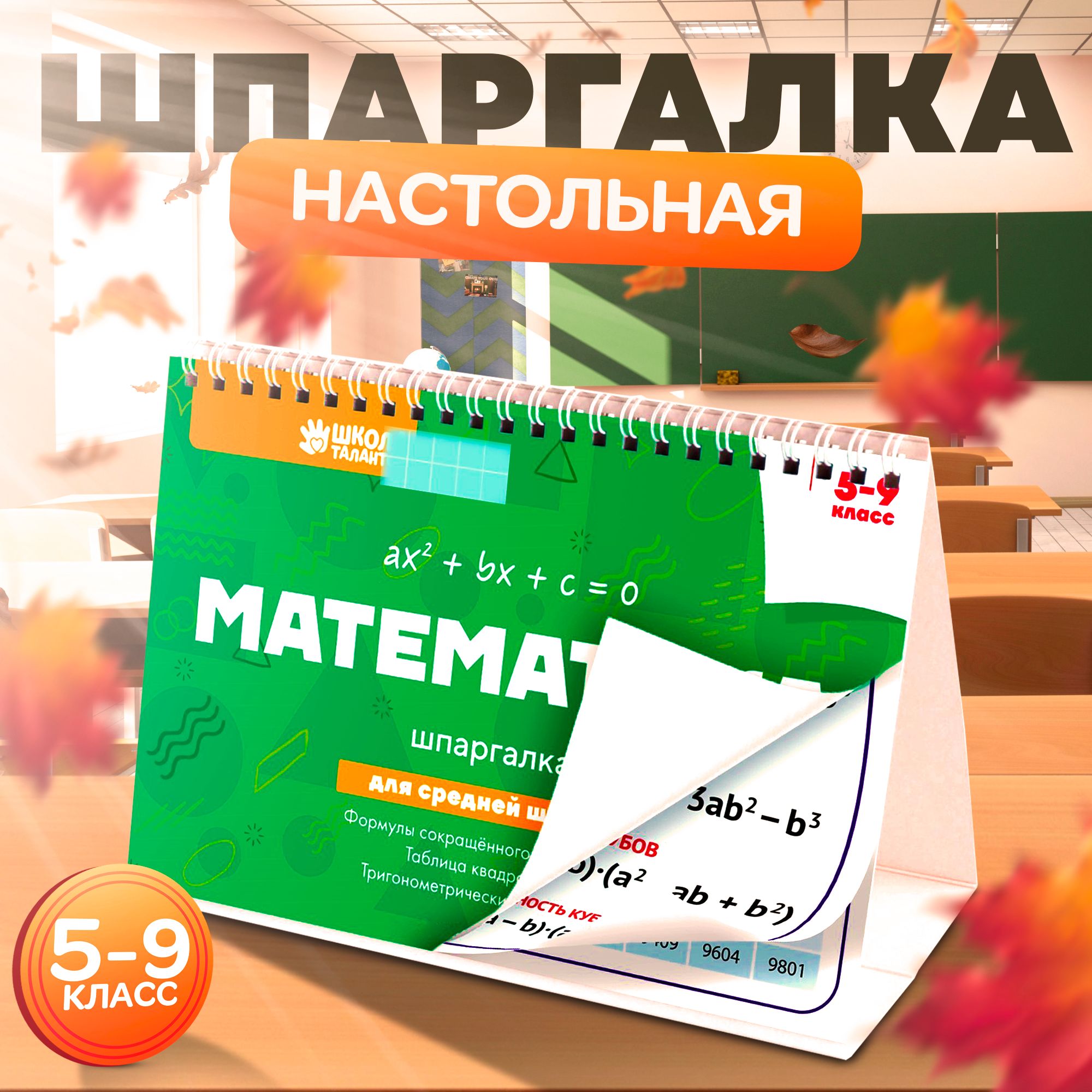 Шпаргалки по математике Школа талантов для школьников 5-9 класс / подготовка к ОГЭ / подсказка