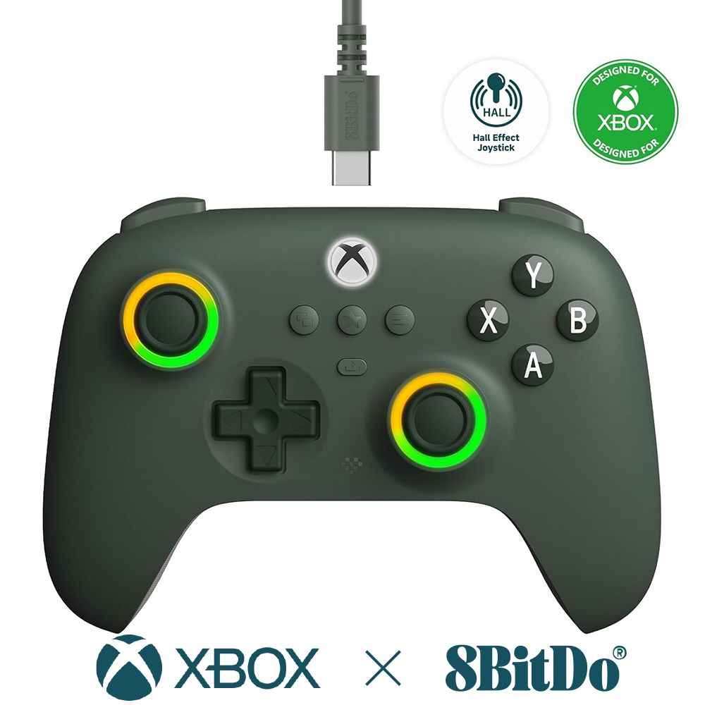 Геймпад8BitDoUltimateCWiredController,зеленый,дляXboxSeriesXS,XboxOne,Windows10/11