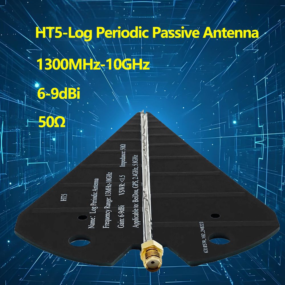 HT5АнтеннаUWBЛог-периодическаяантенна1300MHz-10GHz2.4GHz5.8GHzПередача