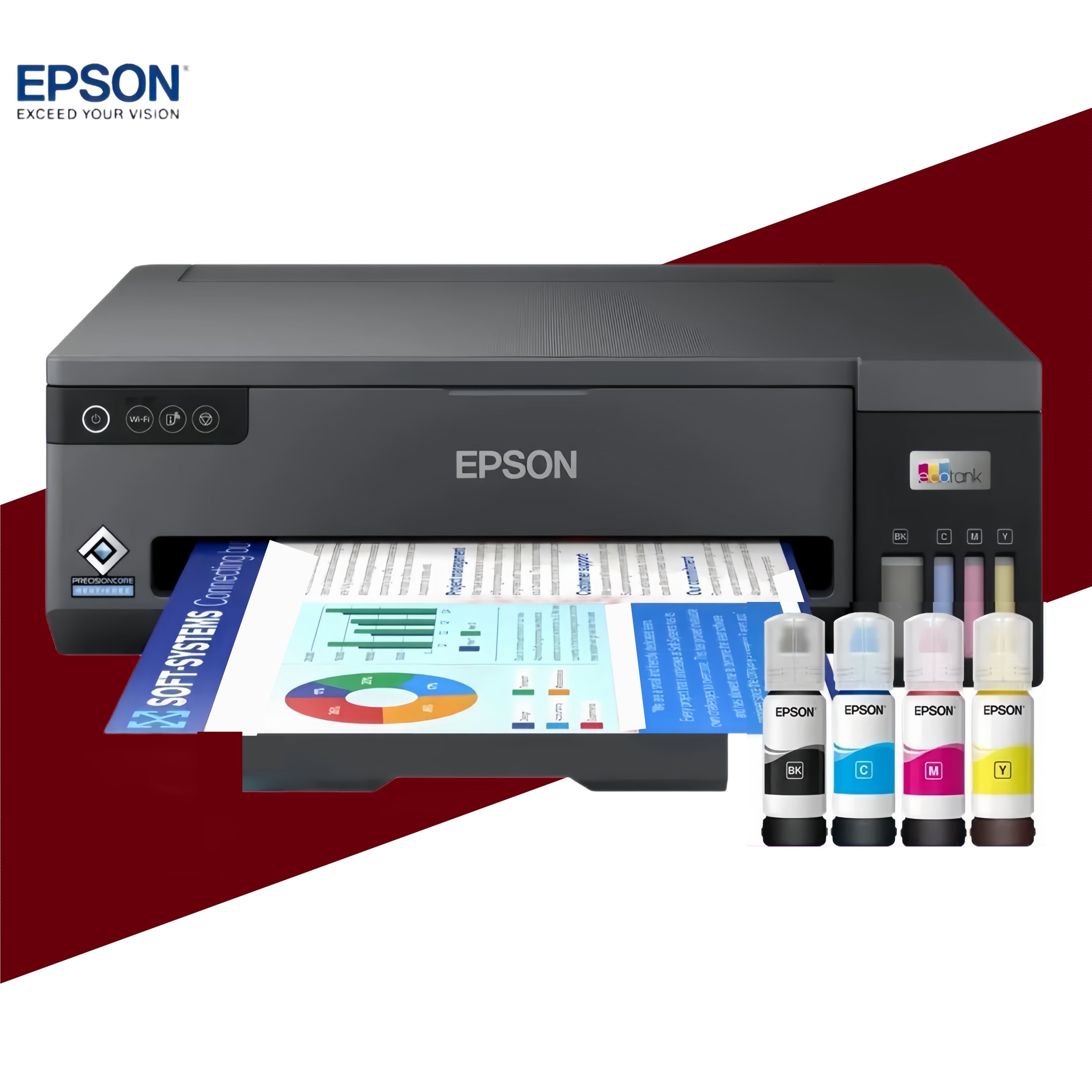 Epson Принтер струйный L11058, СНПЧ, цветн., A3+, Wi-Fi, USB, черно-серый