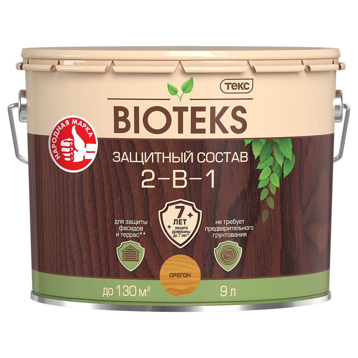 Состав защитный 2-в-1 BIOTEKS (орегон) 9л