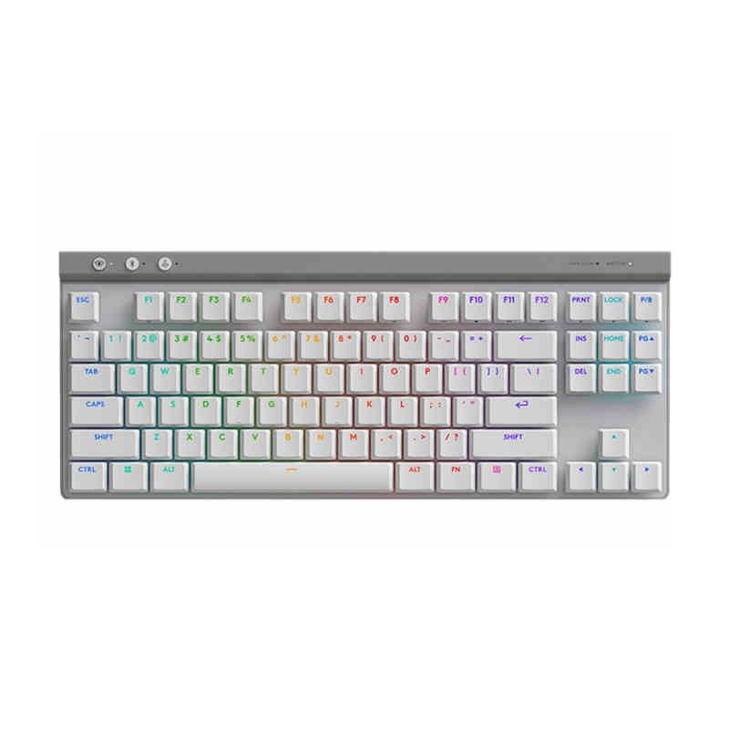 Alzzlie Клавиатура беспроводная Logitech G515 LIGHTSPEED TKL,white,L Axis, Английская раскладка, белый