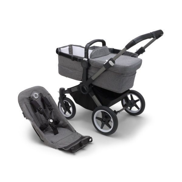 Коляска 2 в1 Bugaboo Donkey 5 base Graphite/Grey melange 100002035