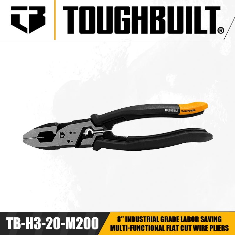 TOUGHBUILTTB-H3-20-M2008inПромышленныйклассэкономиитрудамногофункциональныеплоскогубцырезкипроволоки