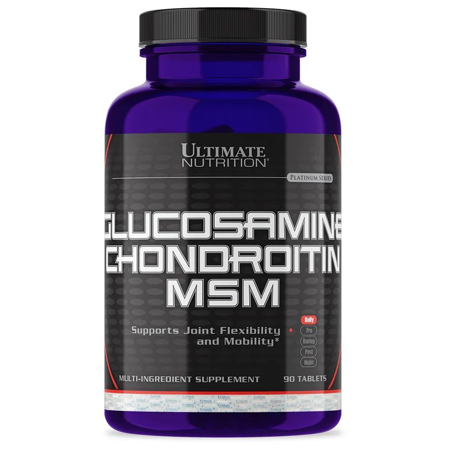 Препарат для укрепления связок и суставов Glucosamine & Chondroitin & MSM Ultimate Nutrition 90 табл.