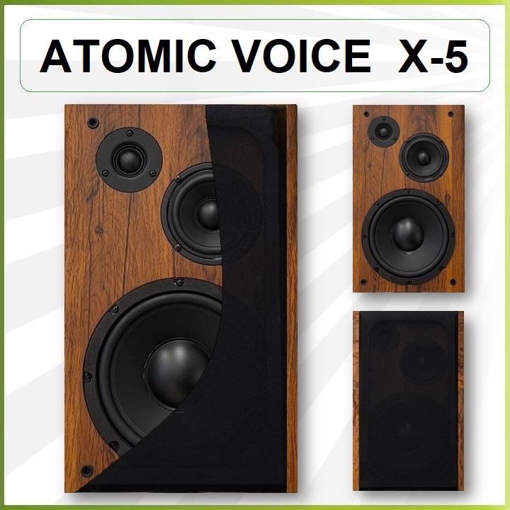 ATOMICVOICEX-5(Wood)-полочнаяакустика,2шт,пассивная,2х150Вт,антирезонансныйкорпус,MDF