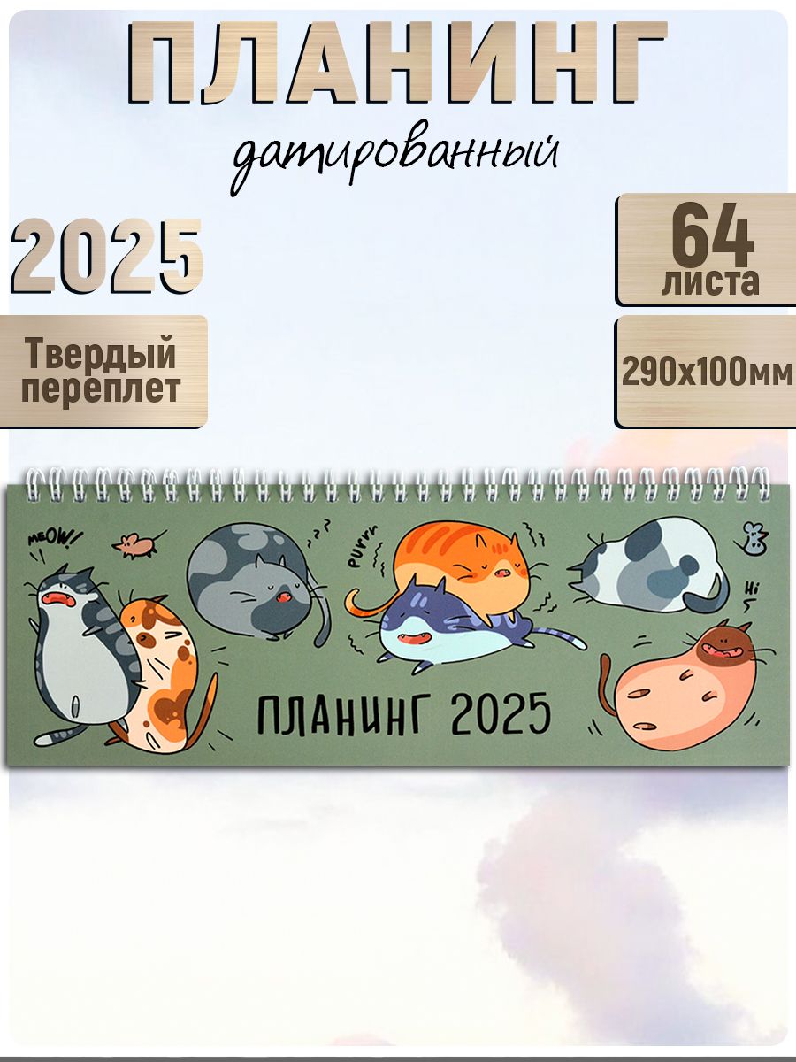 Планингдатированный2025г29х10см64лнагребенеподглянцевойламинацией