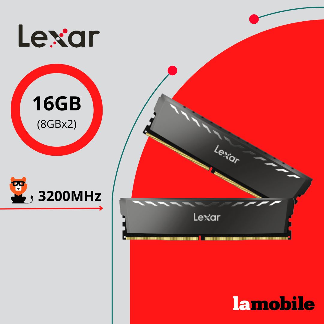 Lexar Оперативная память Оперативная память THOR OC DDR4 2x8 ГБ (LD4BU008G-R3200GDXG)