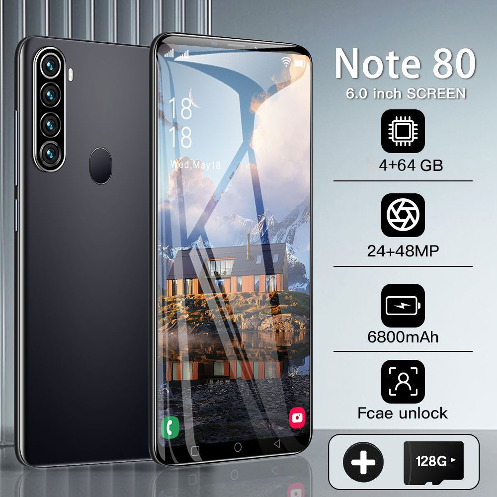 LINKCOСмартфонNOTE80EU4/64ГБ,черный