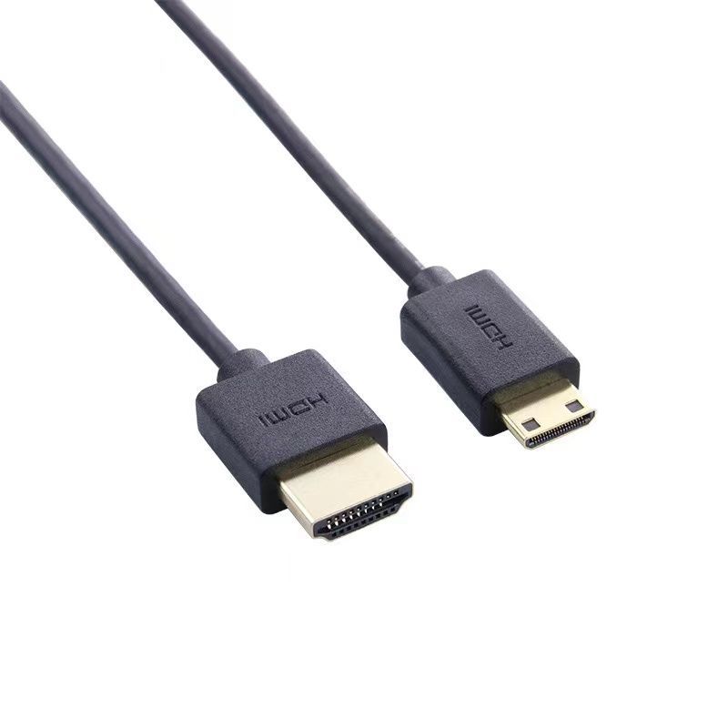 КабельSLIMHDMI-miniHDMI1метр4ПХhdmiкабельдляпередачивидеоиаудиосигналачерныйUltraHD,3D,AUDIO