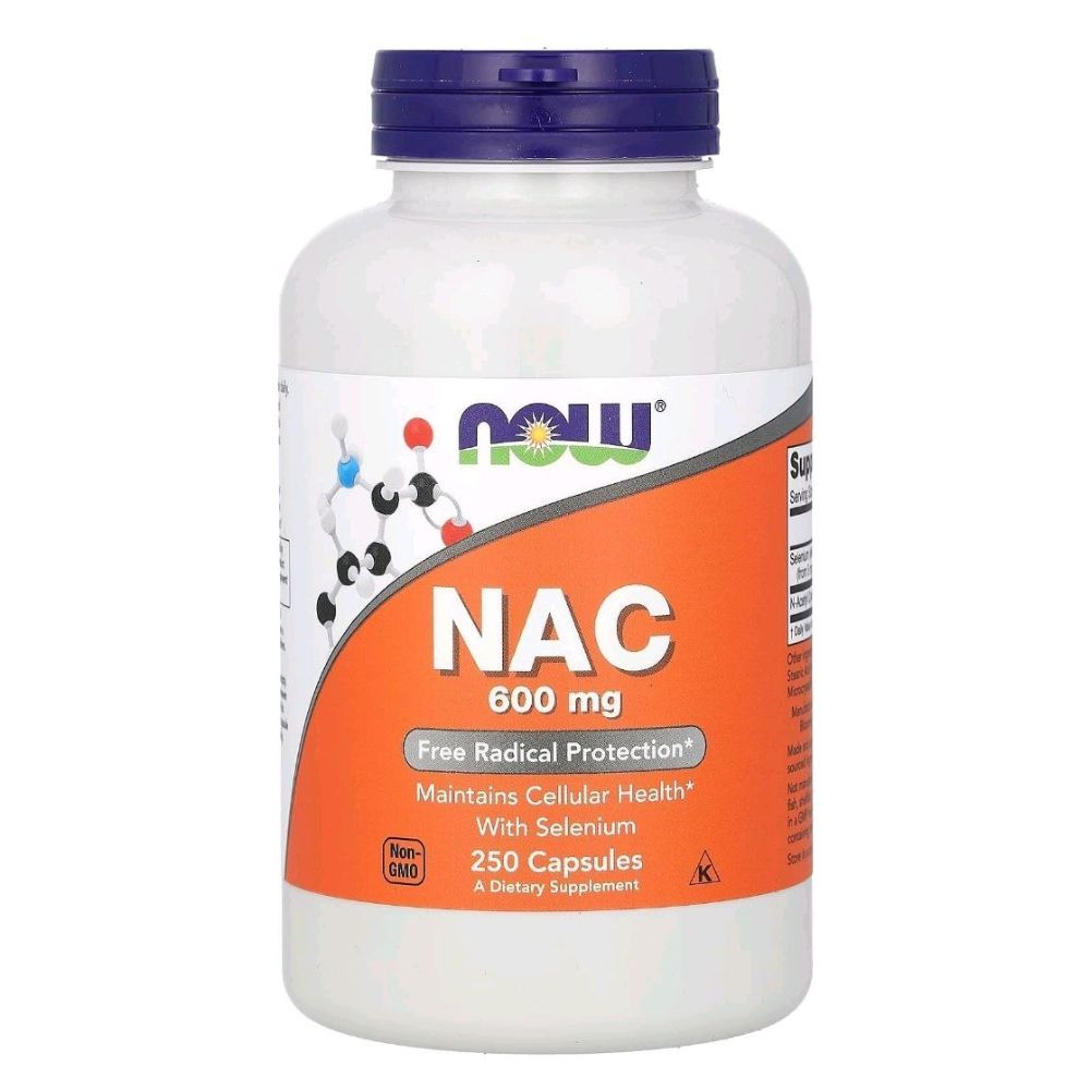 NowNAC(N-ацетилцистеин)600mg,250капсул