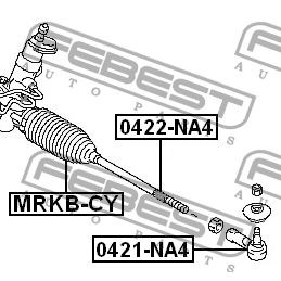 Пыльник рулевой MITSUBISHI LANCER CY 2007- MRKB-CY FEBEST MRKB-CY