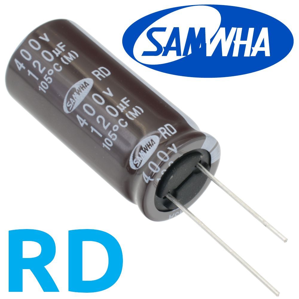 120мкФ400В/RD/18x40/105С/конденсаторэлектролитический(2шт)