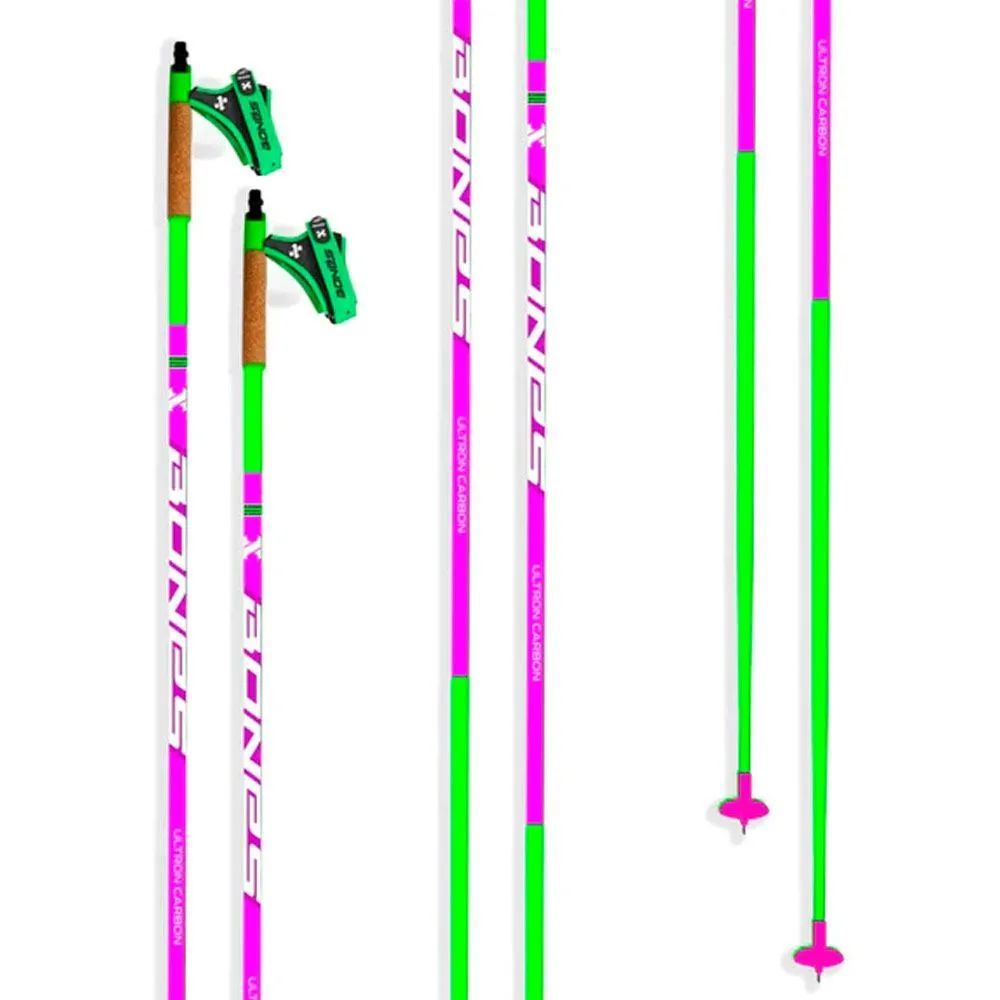 Палки лыжные BONES Ultron Carbon 100% carbon HS, розовый, 170 см
