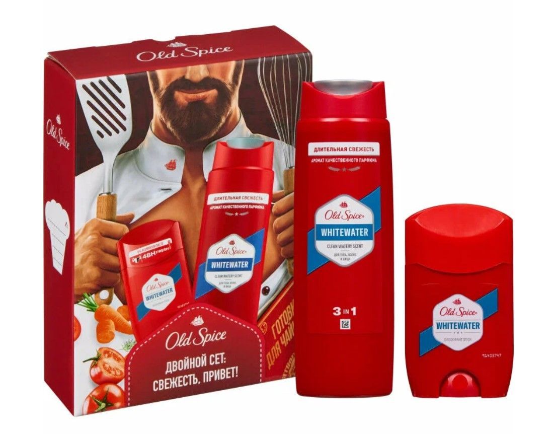 Old spice Подарочный набор мужской: шампунь-гель 250мл+дезодорант 50мл