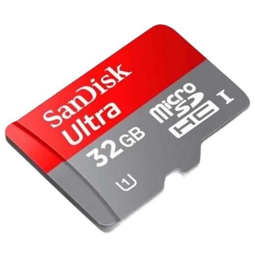 Карта памяти SanDisk Ultra MicroSDHC 32 ГБ, UHS-I, U1 (SDSQUA4-032G-GN6MN)