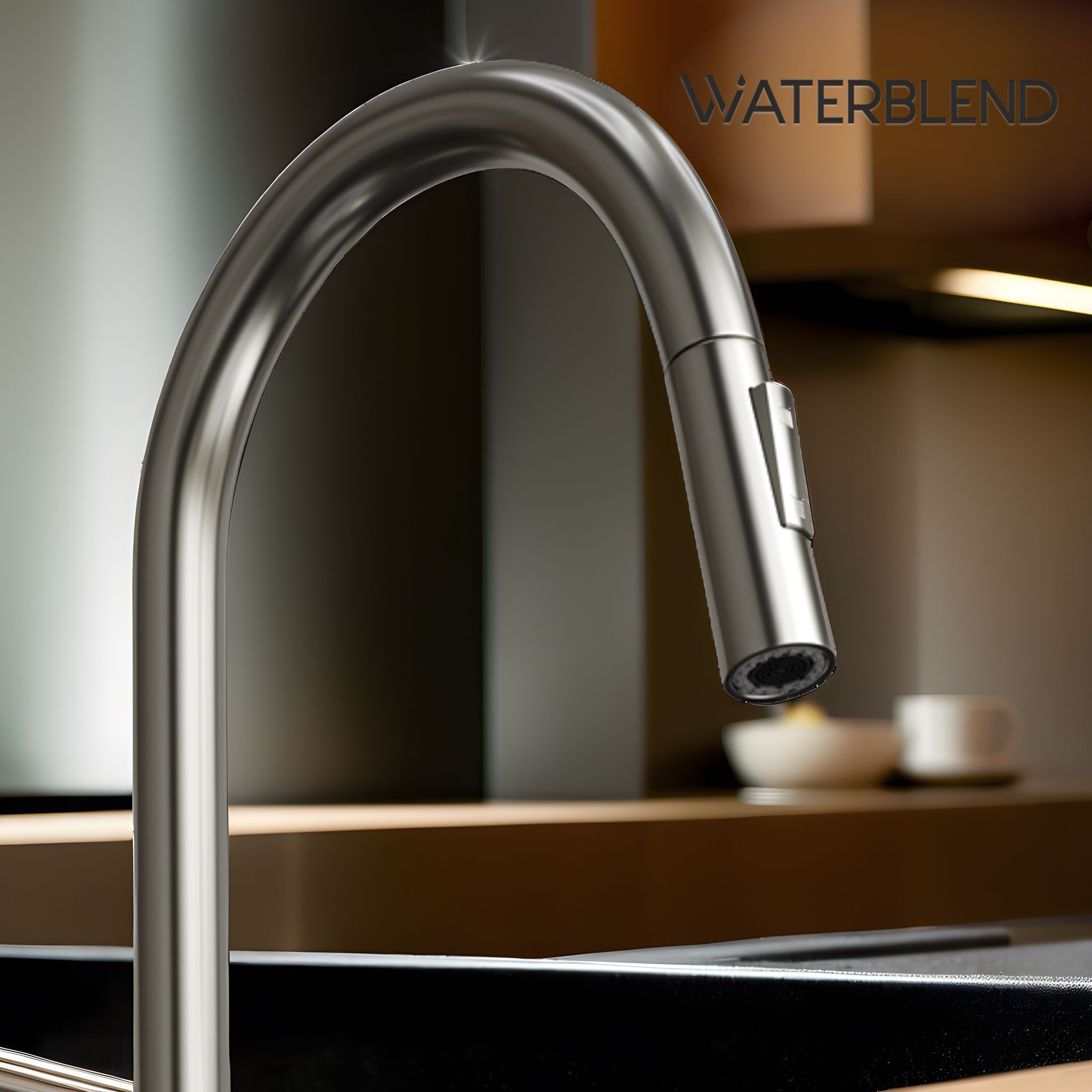 Смеситель для кухни из нержавеющей стали с выдвижным гибким изливом(图3)