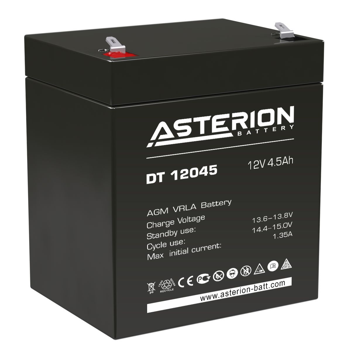 Аккумулятор ASTERION DT 12045 (12V 4,5 Ah) AGM VRLA