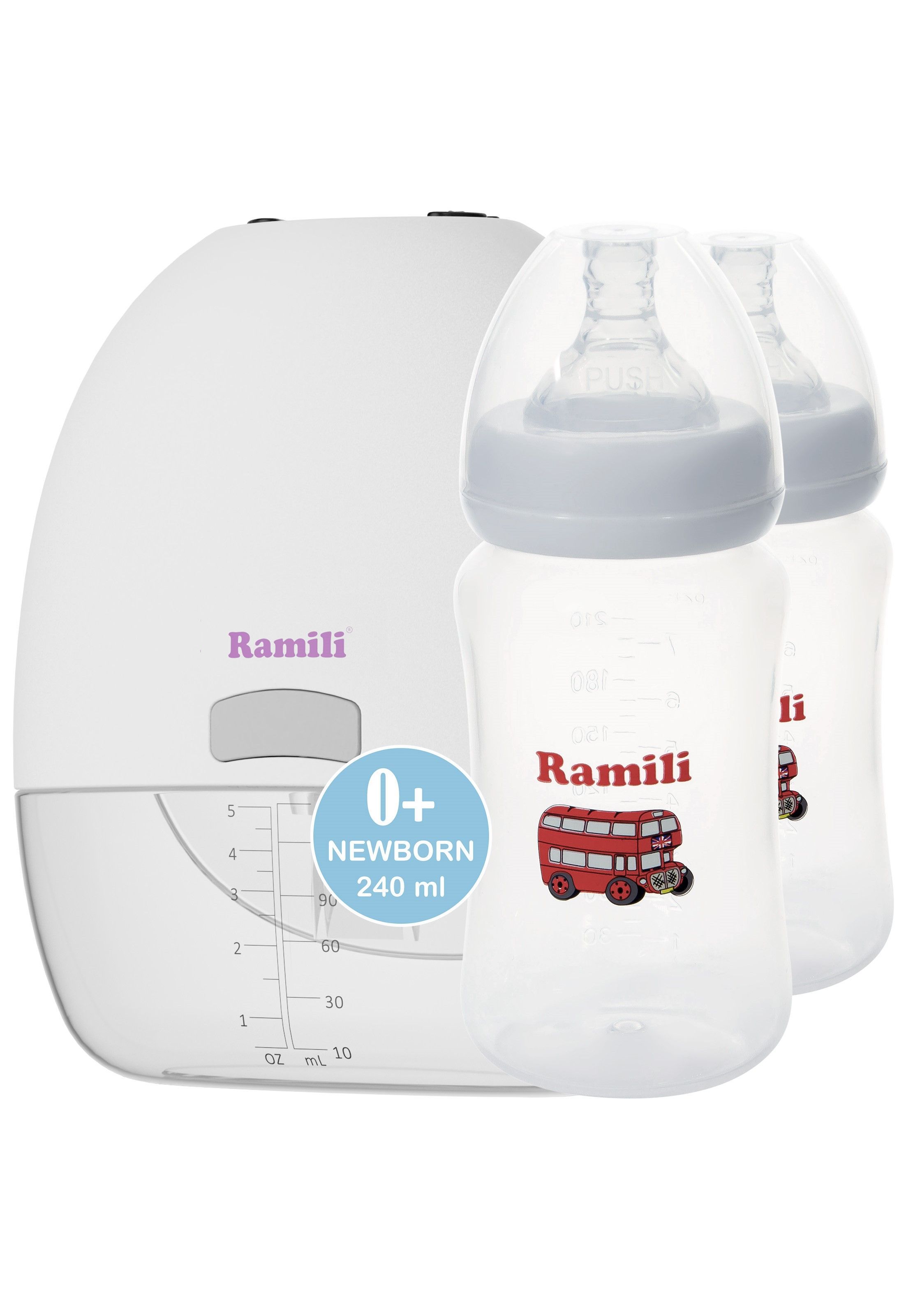 Двухфазный электрический молокоотсос Ramili SE150 с двумя бутылочками 240ML (SE150240MLX2)