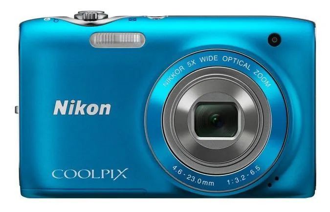 Nikon Компактный фотоаппарат Coolpix S3100, светло-синий