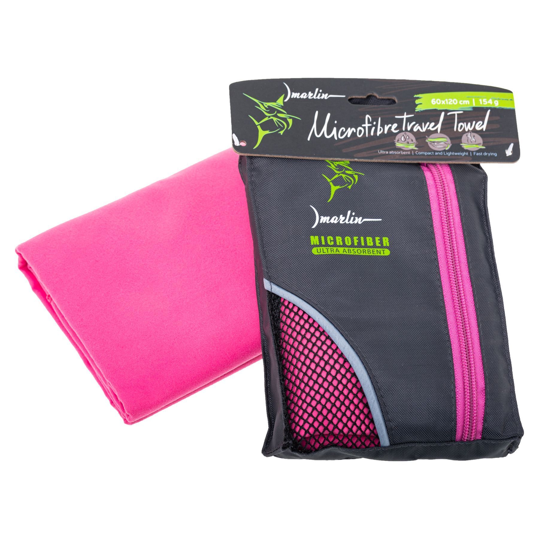 Полотенце из микрофибры Marlin Microfiber Travel Towel Pink 75*130