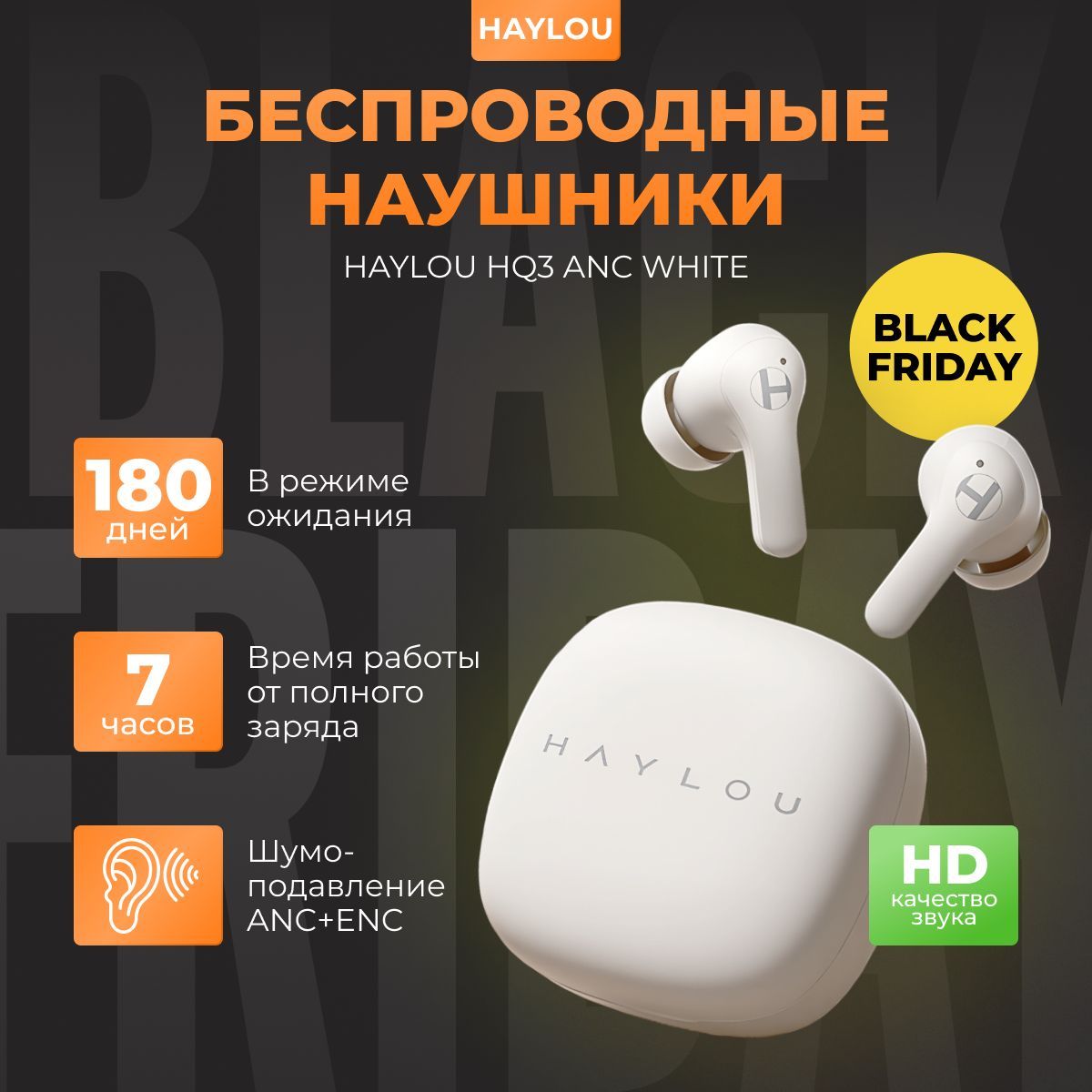 Наушники Внутриканальные Haylou HQ3 Беспроводное HQ3 купить c доставкой на OZON по низкой цене (1656972641)