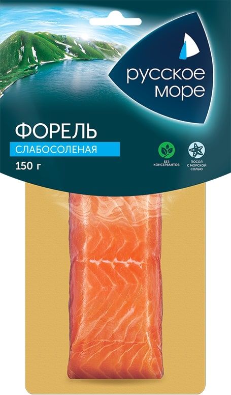 Форель радужная филе-кусок Русское море, слабосоленая, 150 г